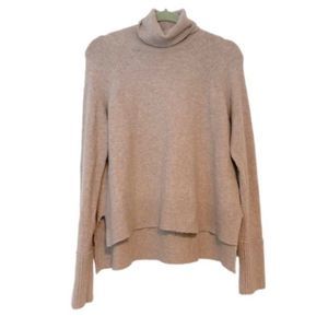 Cozy Beige Merino Alpaca Turtleneck Sweater